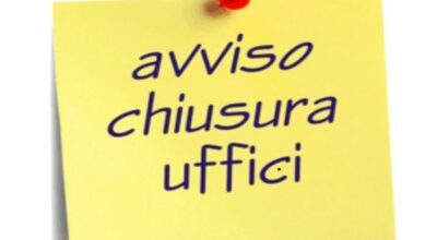 Chiusura uffici agosto e settembre